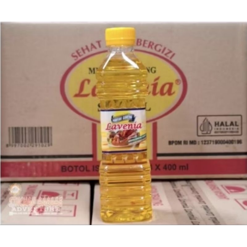 

Lavenia minyak goreng botol 400ml 1 dus