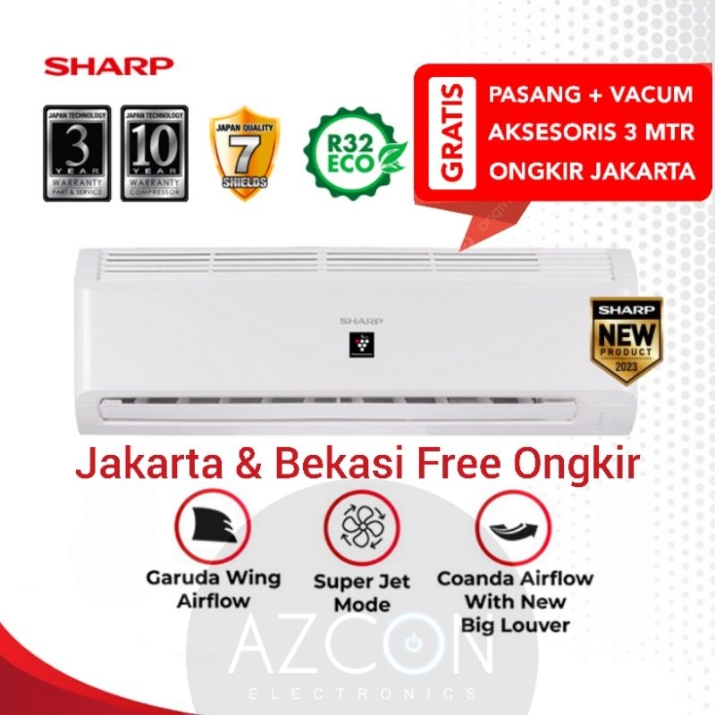 +PASANG AC Sharp 1/2 PK - 1 PK Plasmacluster AH-APBMY NEW R32