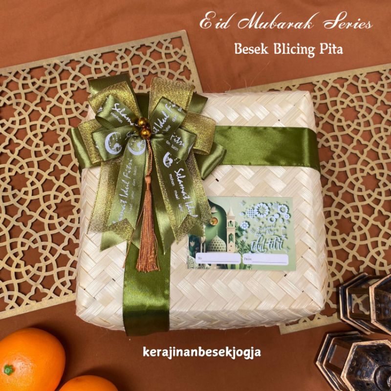 LEBARAN | BESEK BLICING PITA PREMIUM LEBARAN | besek cantik hampers besek murah besek pita murah ham