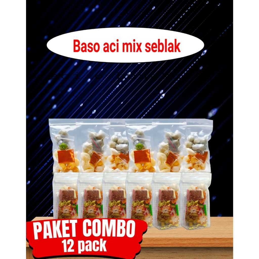 

paket kombo 12 bungkus baso aci 6 pcs+ seblak 6 pcs paket hemat