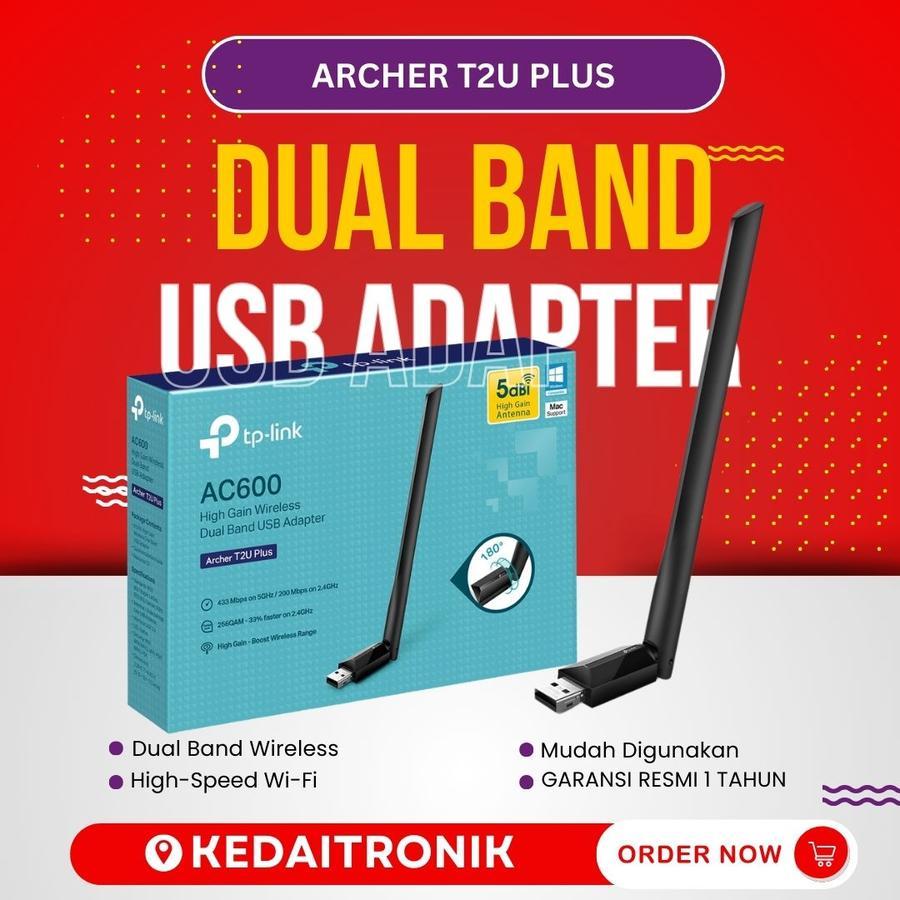 Wireless Adapter TP Link ARCHER T2U Plus AC600 TpLink T2U+ Dual Band