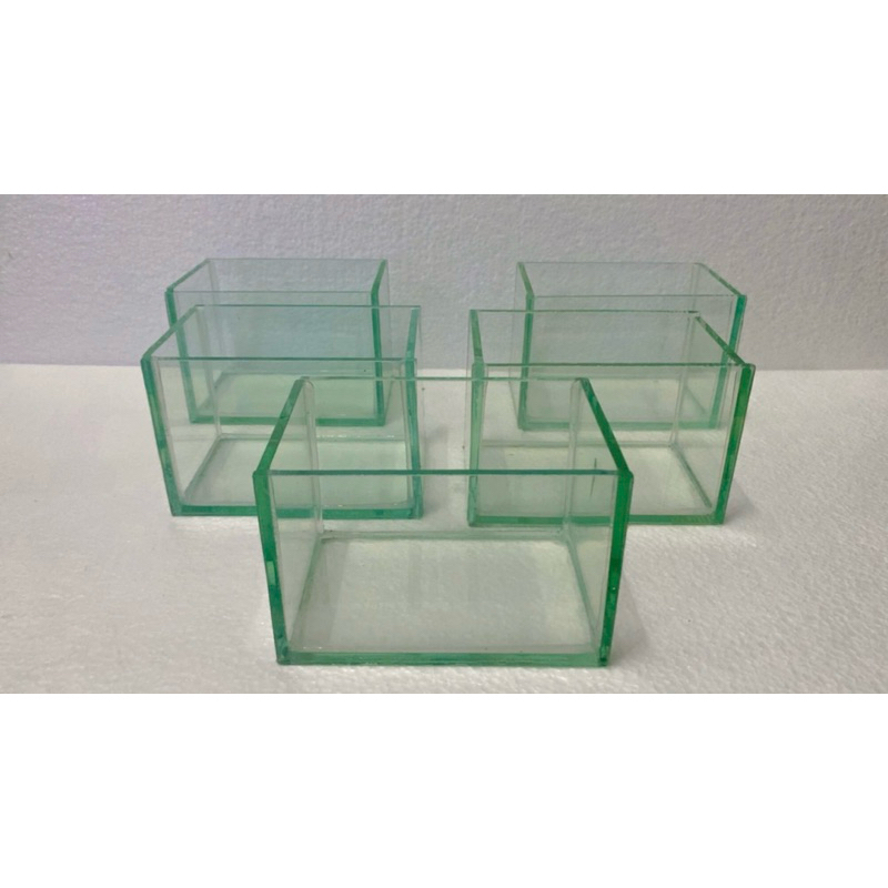 aquarium mini ukur 15.10.10 kaca 5mm full bening /soliter cupang/aquarium guppy