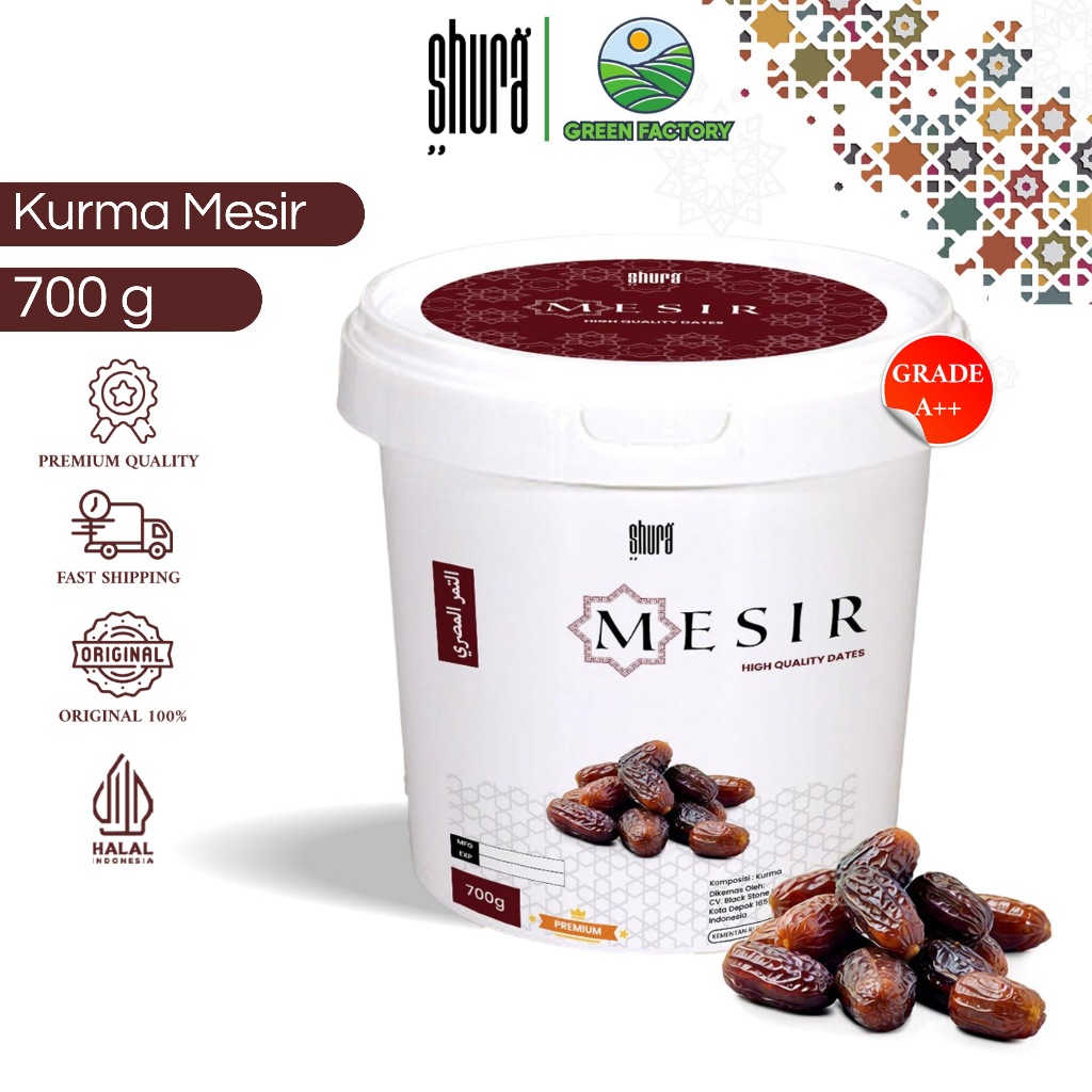 

Shura Kurma Mesir Ember 700gr Premium Original High Quality