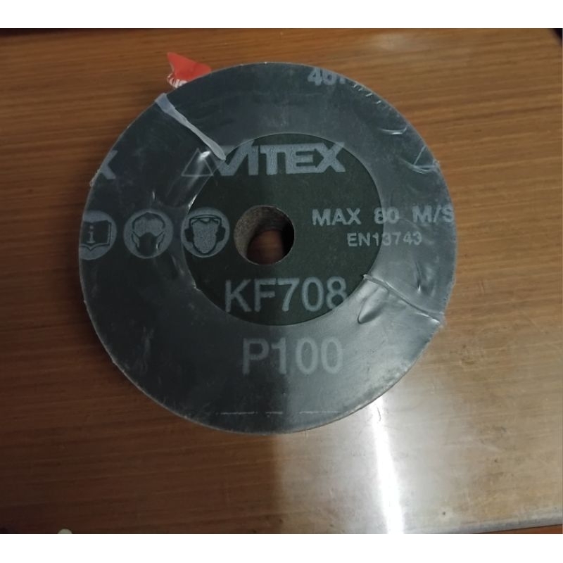 Amplas fibre disc VSM 4"  Grit 80, Grit 100, harga per pak isi 25 pcs