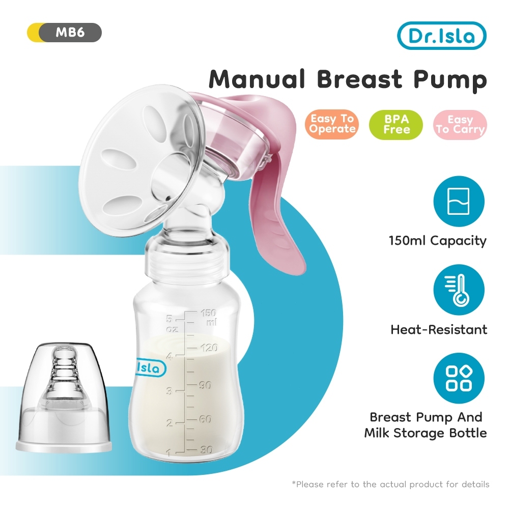 Dr.isla Pompa Asi Manual / Breast Pump/Pumping Asi Manual/Pompa Air Bayi Breastfeeding MB6