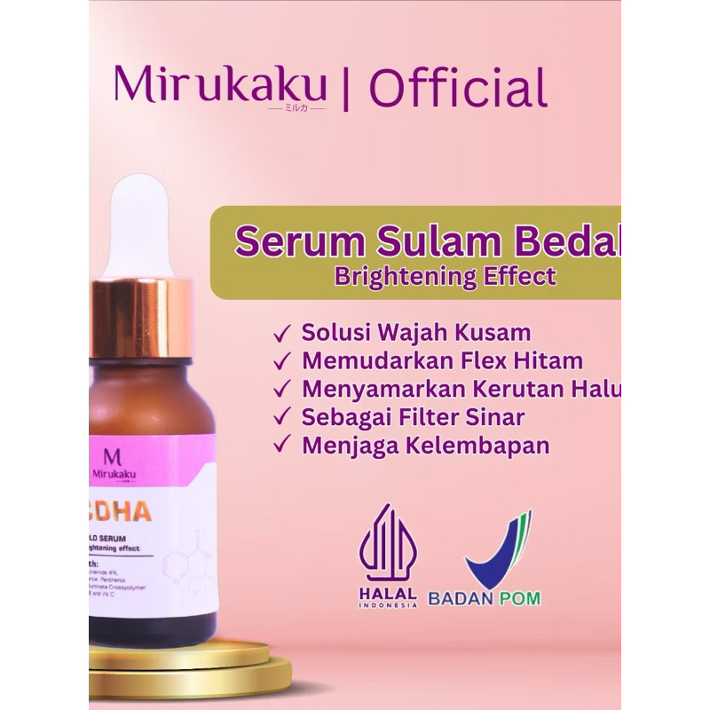 Mirukaku serum sulam bedak, solusi wajah kusam