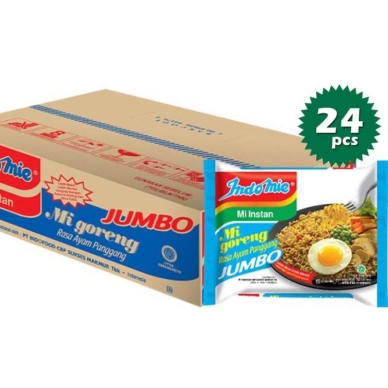 

Indomie Mie Instan Jumbo Rasa Ayam Panggang 127 gr [ 1 Dus isi 24 Pcs ]