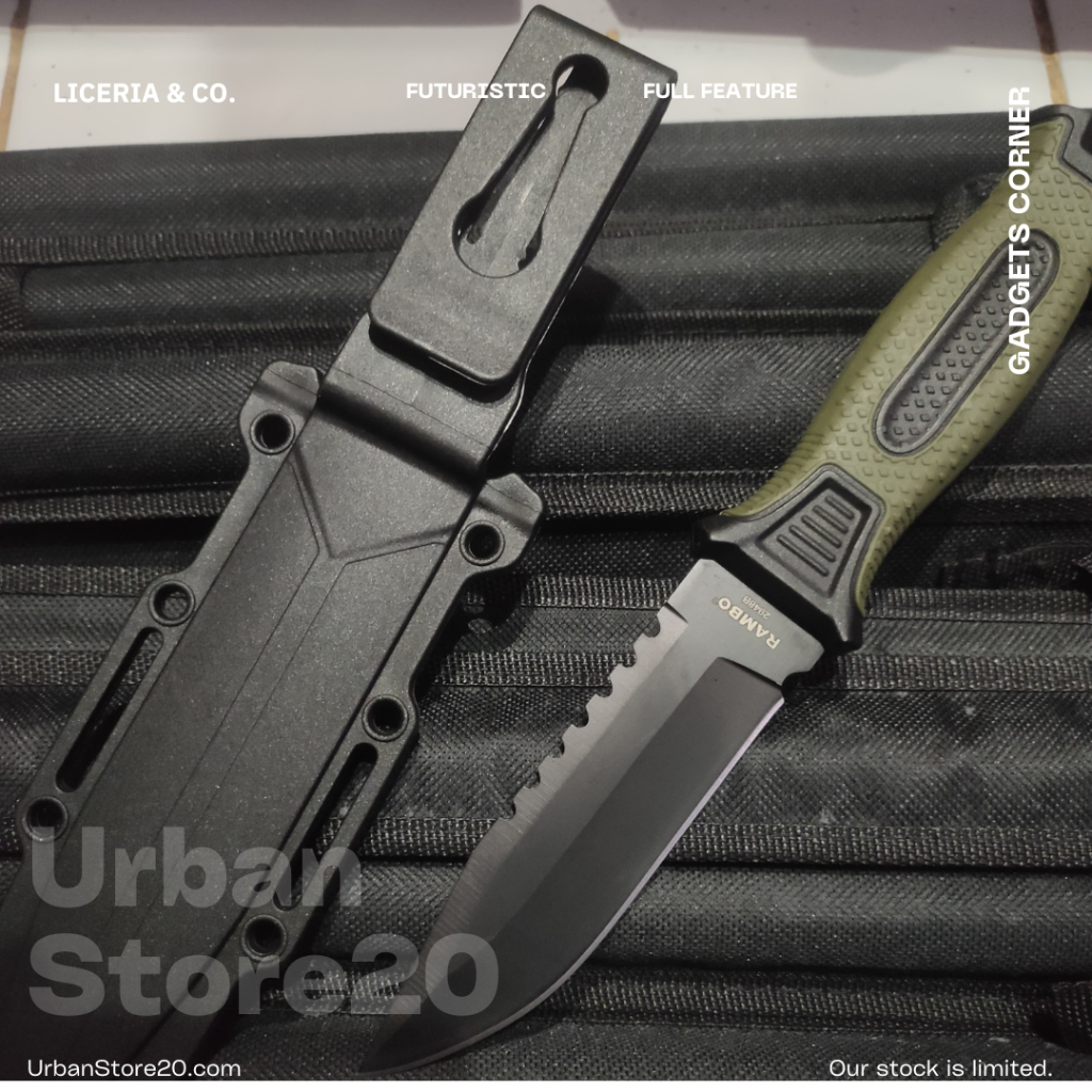 Pisau Survival RAMBO P1324 Camping Bushcraft