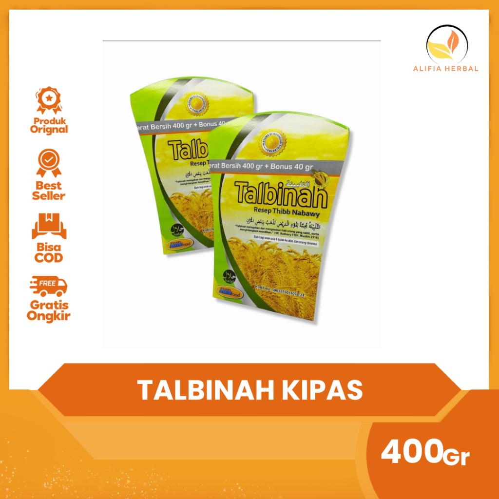 

TALBINAH KIPAS - Membantu mengurangi kadar kolesterol dalam tubuh - 440 GR