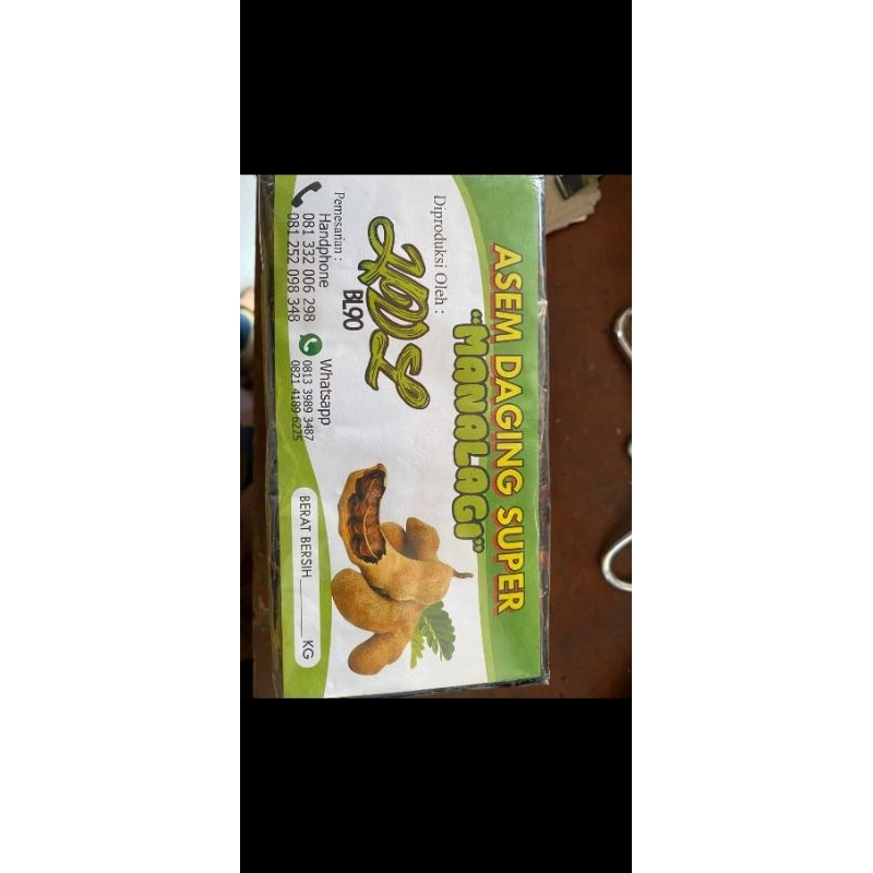 

Asem daging super manalagi peremium 1pack isi 4pcs/sachet.