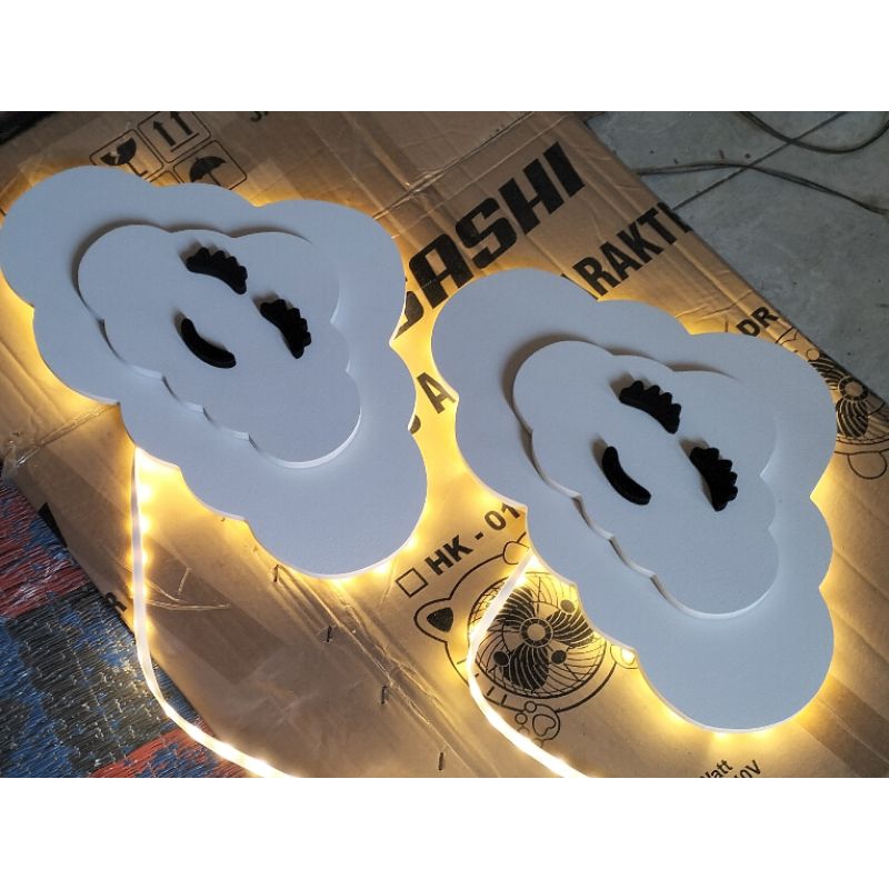 dekorasi dinding lampu/lampu tidur awan/lampu aesthetic/hiasan dinding/lampu hias