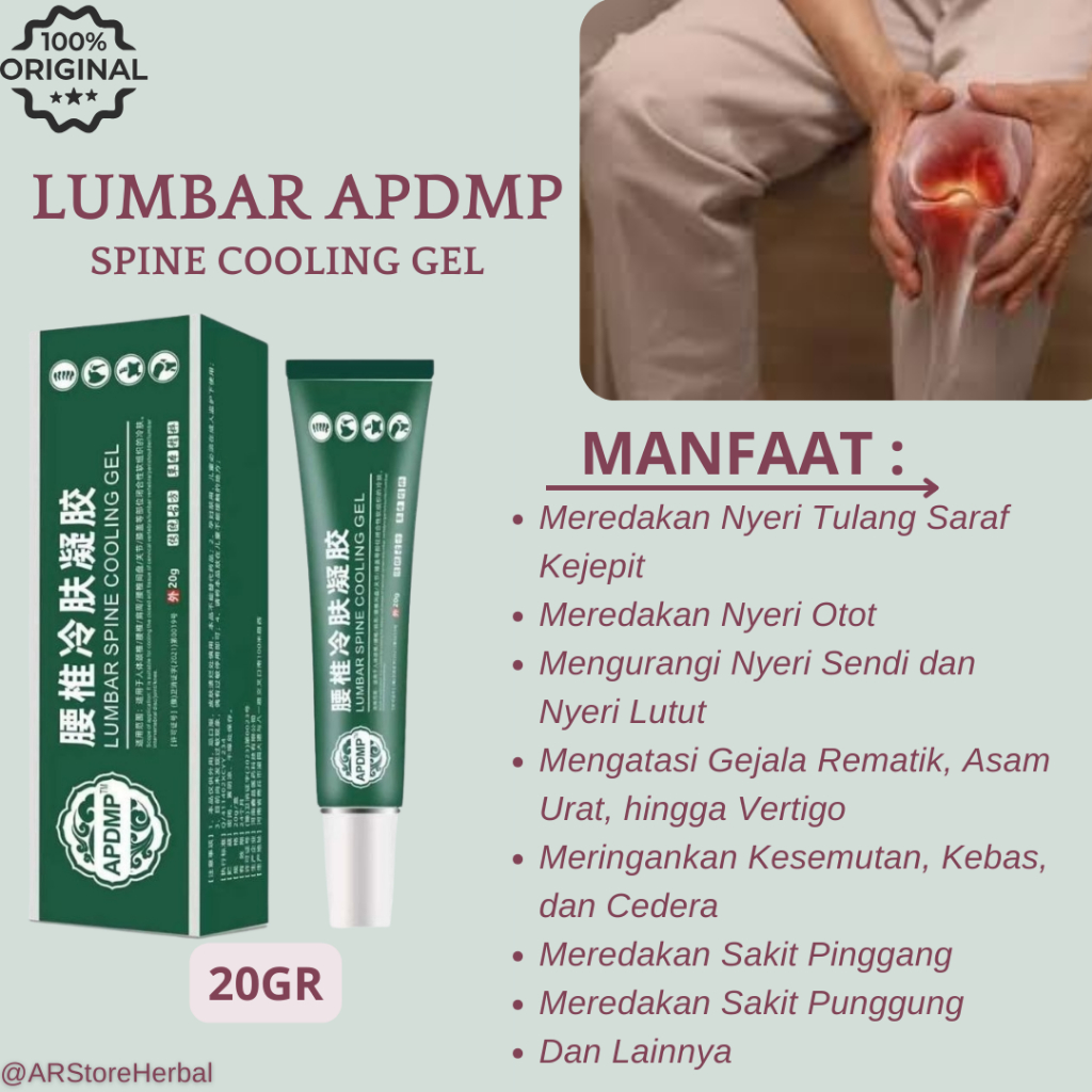 Nyeri Otot, Nyeri Pinggang, Nyeri Lutut Ampuh Dengan Cream Salep Lumbar APDMP 20gr Asli Original