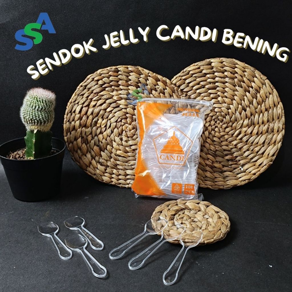 SENDOK JELLY BENING ISI 100 PCS/ SENDOK JELLY CANDI / SENDOK JELLY BENING