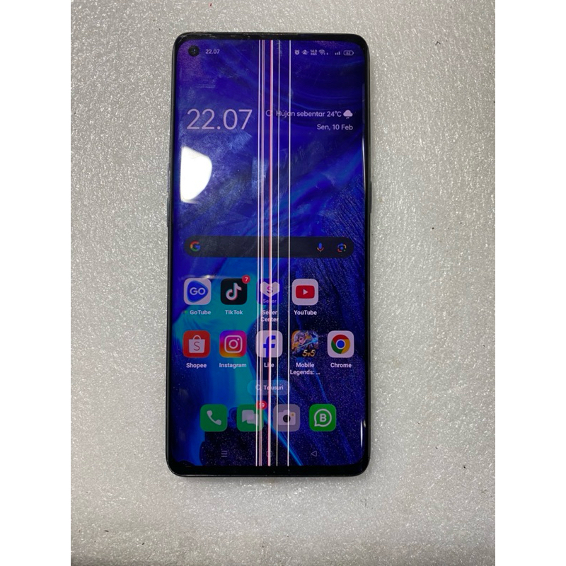 oppo reno 4 pro minus layar bergaris