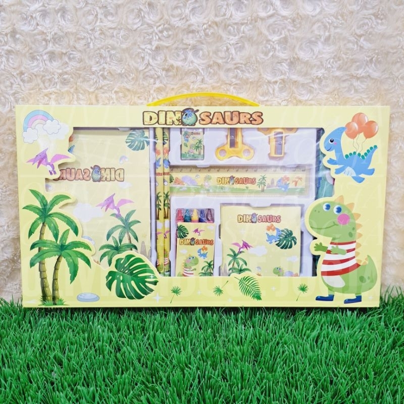 

Stationary Set Box Dino GZ/RS-102 Dinosaurus 8in1 Pensil Case Set Dino Kuning 8in1