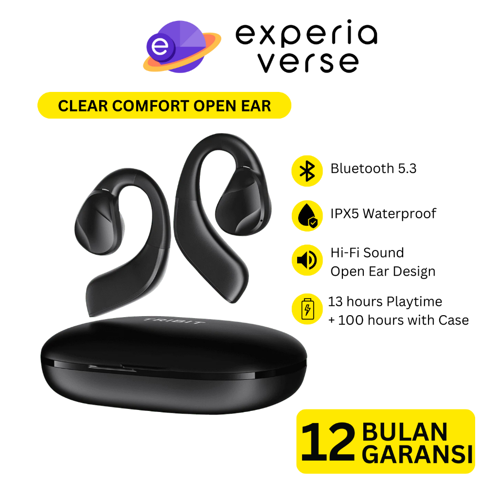 Tribit OpenGo Open-Ear Earbuds Wireless Earhook