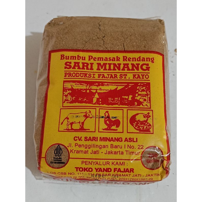 sari minang bumbu masakan Padang rendang gule martabak
