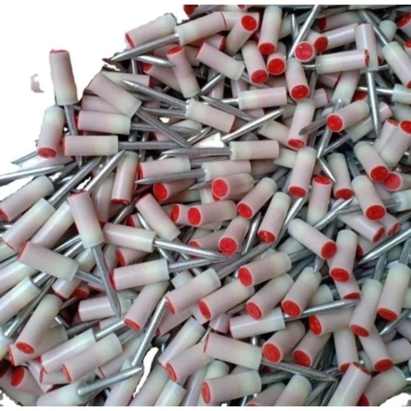 Paku Stampset Ramset Mesiu Lurus Paku Beton Ledak Per 100 Pcs