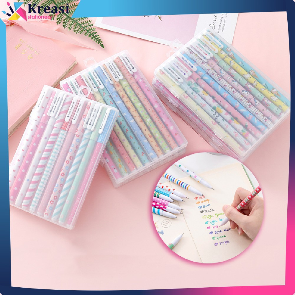 

Pena Korea Color Pen Souvenir Set Alat Tulis Sekolah dan Kantor / Pulpen Gel Set Warna Warni 10IN1 Pena Cair Motif Karakter Kreasi Stationery A54