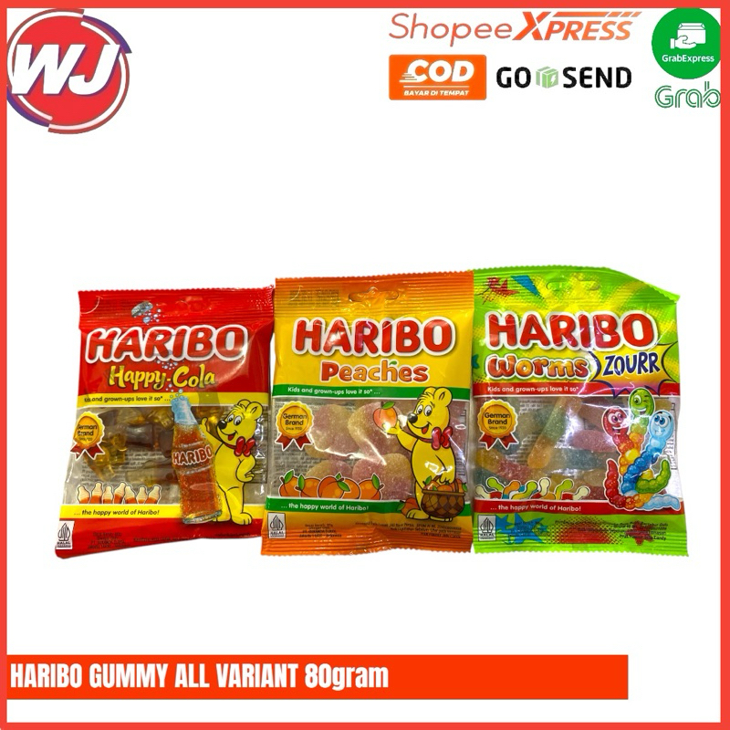 

HARIBO GUMMY 80GRAM ALL VARIANT