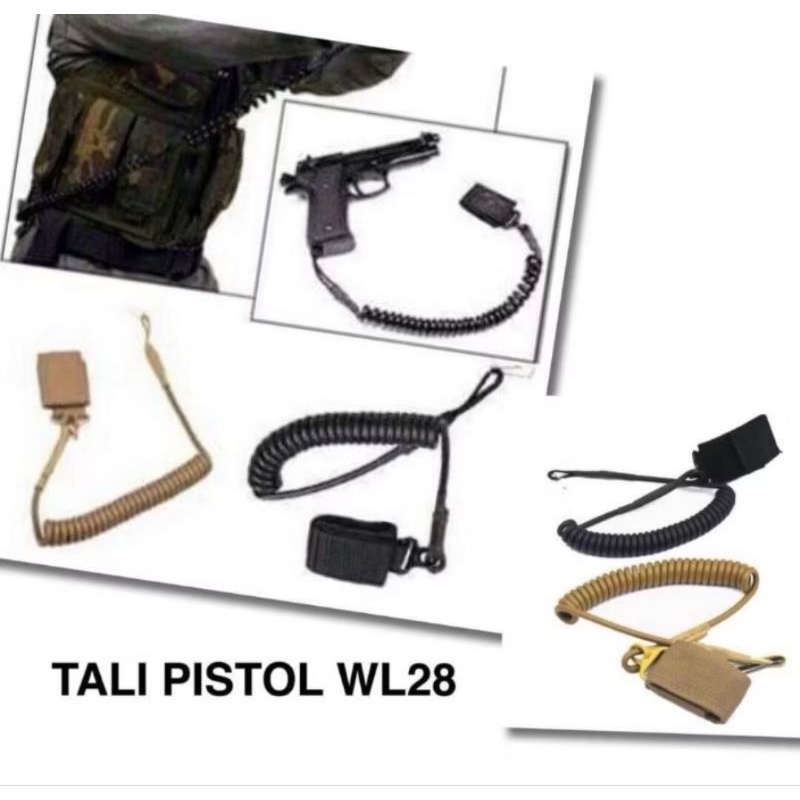 tali pistol/tali pengaman pistol/taki gantungan pistol/tali spiral