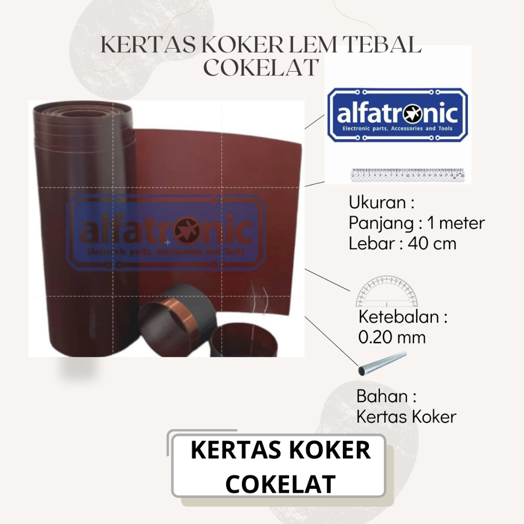 MIKA POLYMER TIL UNTUK KOKER SPUL SPEAKER SINGLE LEM TEBAL 0,13mm 0,14mm 0,15m 0,18mm 0,20mm