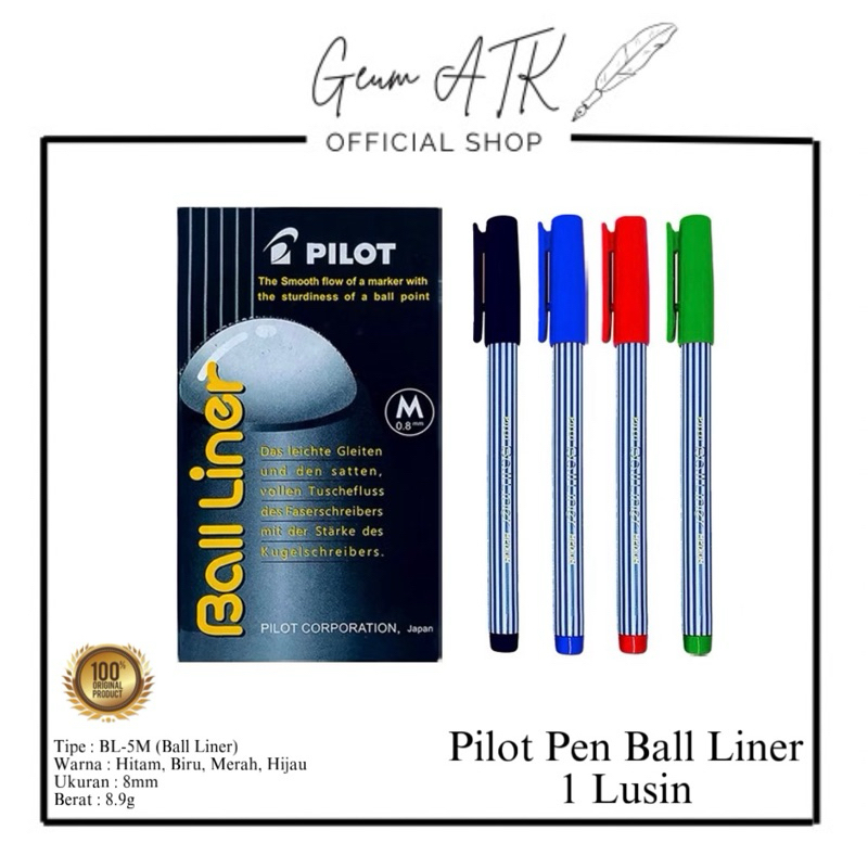 

PILOT PEN BL-5M BALL LINER 1 PACK / 12 PCS