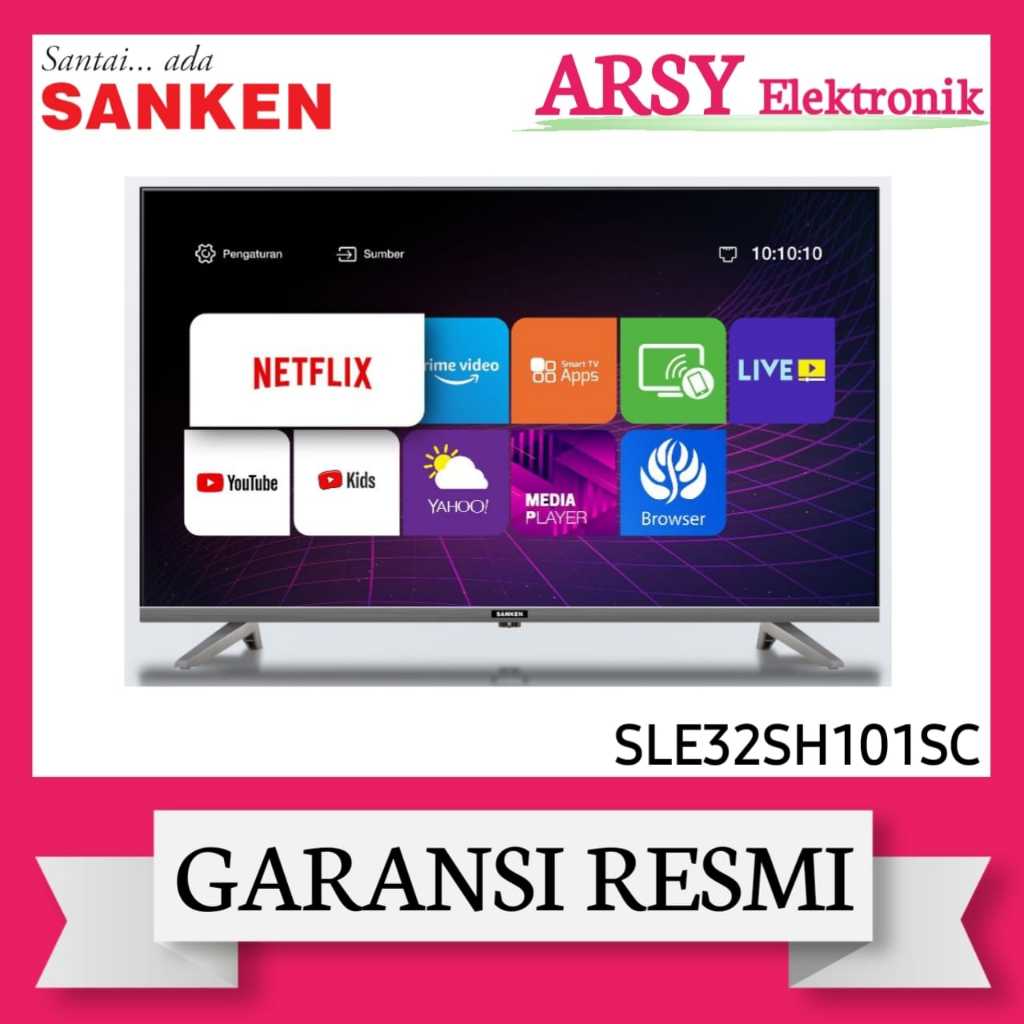 LED TV SANKEN SMART 32INC SLE32SH101SC/SANKEN LED TV SMART 32INCSLE32SH101SC GARANSI RESMI