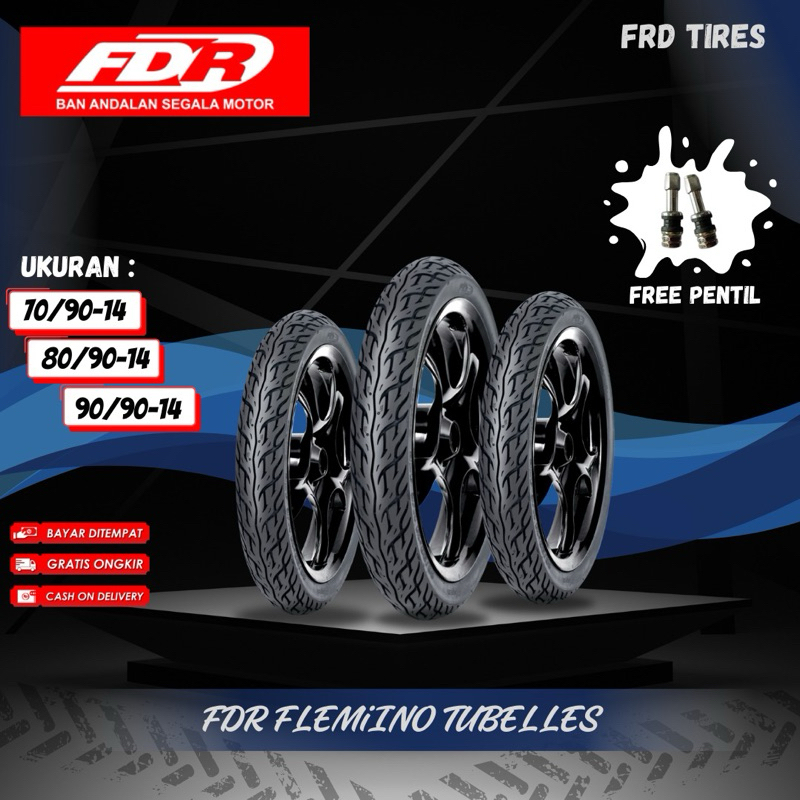 [READY COD] BAN FDR FLEMINO RING 14 / (70/90-14) (80/90-14 / 90/90-14 / 100/90-14) BAN FDR TUBELESS 