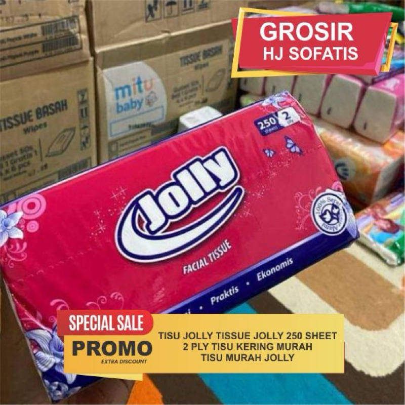 Tissu Murah Jolly 250 sheet 2 ply
