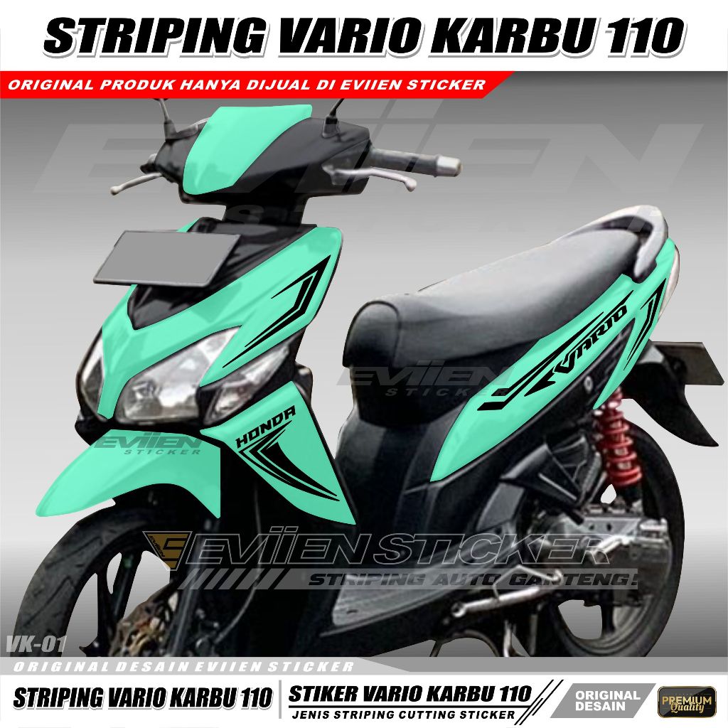 STIKER STRIPING MOTOR VARIO KARBU 110 OLD CUTTING STICKER TAHUN 2006 - 2012 VK-01