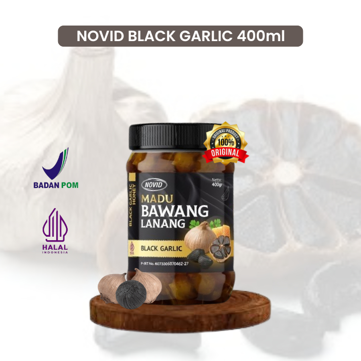 

NOVID MADU BLACK GARLIC 400GRAM-BAWANG HITAM LANANG