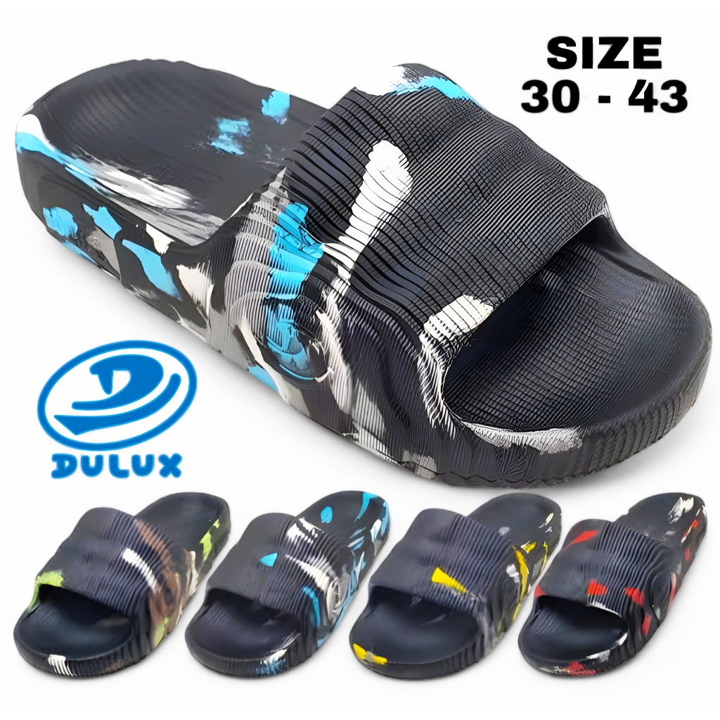 DULUX - Sandal Selop Anak/Pria/Wanita/Remaja Kekinian, Sendal Slop Cowok Karet EVA Ringan