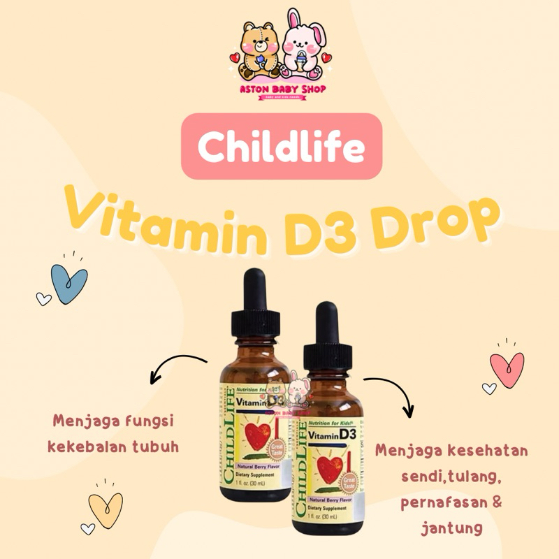 Childlife Vitamin D3 Drop 30ml - Vitamin D3 Bayi & Anak / Vitamin Newborn