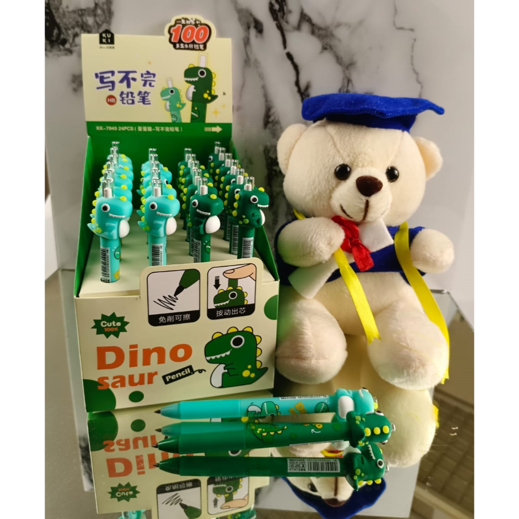 

Pensil Eternal Premium Dinosaurus / Pensil Terbaru Tanpa Isi Tanpa Rautan/ Karakter Lucu 3D