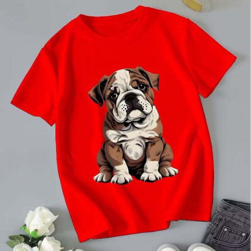 ￼"PUGGY PUPPIES" T-SHIRT | BAJU KAOS WANITA DISTRO | BAJU KAOS LENGAN PENDEK | NYAMAN | SIMPLE | SAB