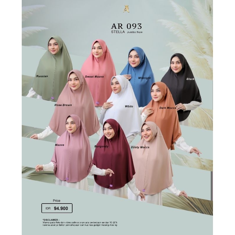 AR 093 Jumbo NEW hijab bergo tali by arrafi