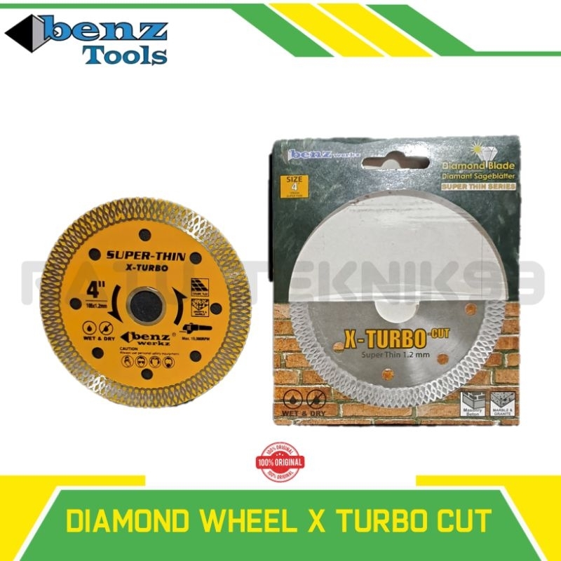 BENZ Diamond Wheel Super Thin X-Turbo 1,2 mm Mata Gerinda Potong Granite