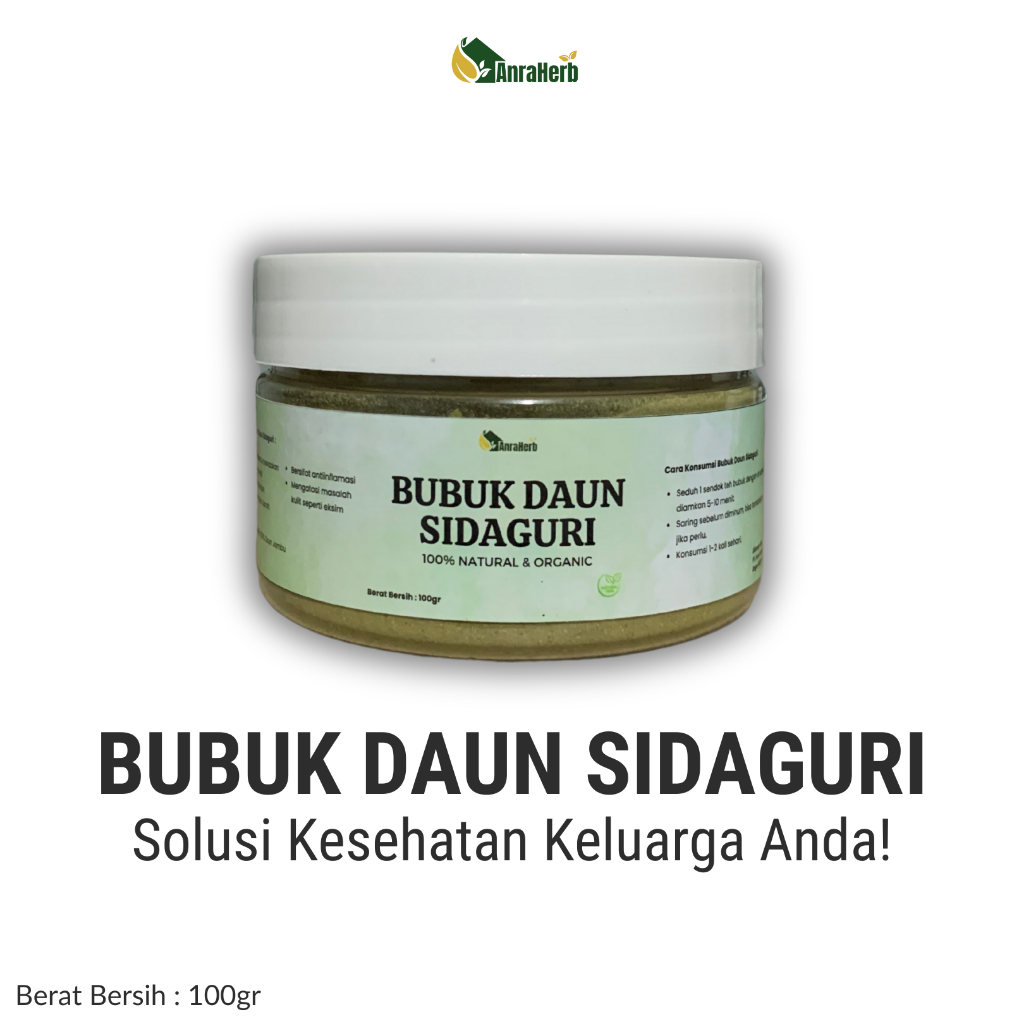 

Bubuk Daun Sidaguri 100gr [ Ida Rhombifolia ] Organik by AnraHerb