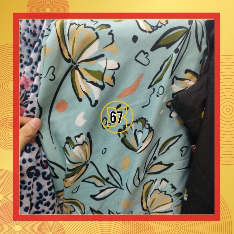kain rayon motif terbaru - bahan katun garis bunga - cotton rayon lembut halus