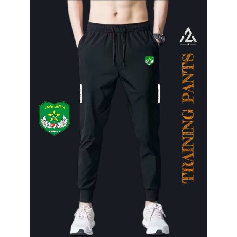 celana training tni ad terbaru bahan paraschute super / jogger pants / celana panjang pria dan wanit