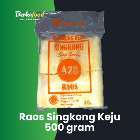 

Raos Singkong Keju, Singkong Susu, Singkong Bawang Frozen Siap Goreng 500 gram