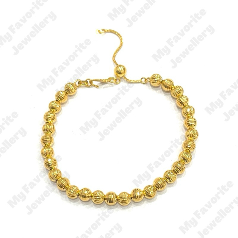 Gelang  Serut Terbaru Bola-bola Candy Emas Asli Kadar 875