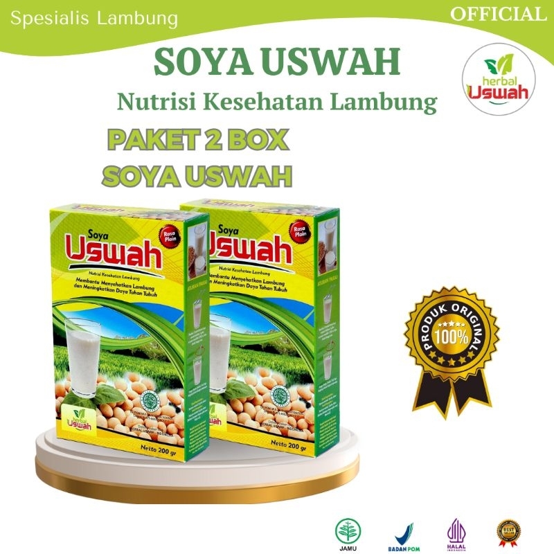 SOYA USWAH - Paket 2 Box Efektif Atasi Masalah Asam Lambung Maag GERD Tukak Lambung Iritasi Radang U
