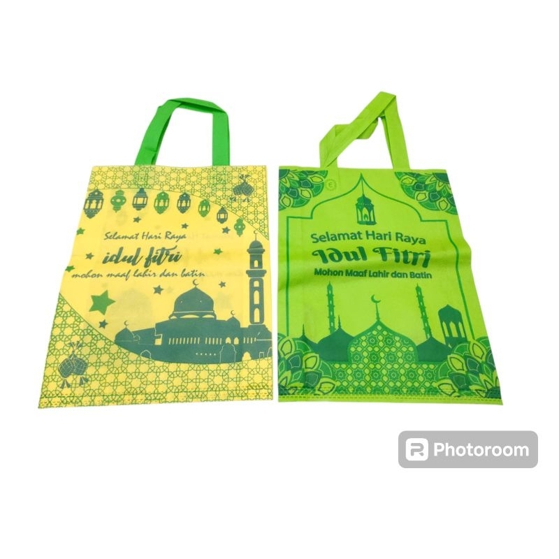 

tas sponbond jinjing souvenir snackbox idul fitri uk 30X40 (isi 2 pcs)