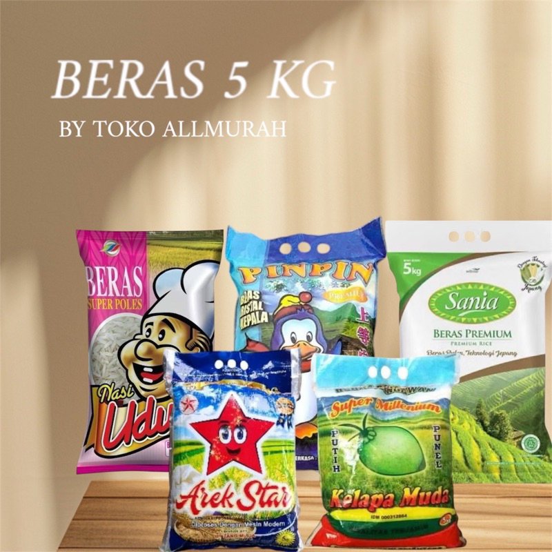 

BERAS 5kg x 5 di kirim sesuai Varian yg di order