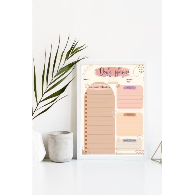 

poster Daily planner bisa di tulis dan hapus