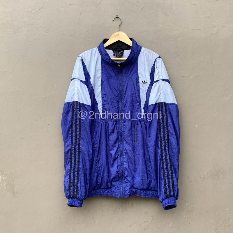 Vintage 90’s Retro Adidas Trefoil Shark Tooth Tracktop Windbreaker Jacket