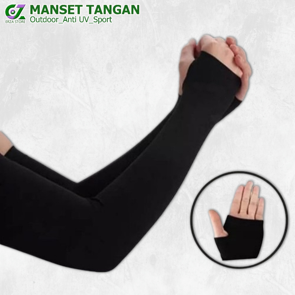 Arm Sleeve Manset Mangset Deker Tangan Pria Cowok Panjang Volly