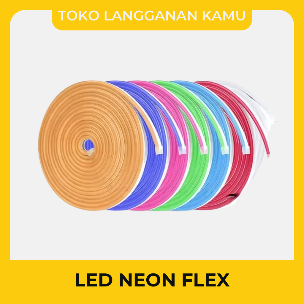 Lampu Neon Flex Pioline Warna Pink Box Outdoor IP65 Strip 5M1235PN